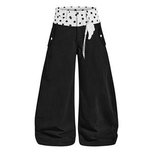 High-end Streetwear Retro College-style <strong>Trousers</strong> Dopamine-Style Polka Dot Color-blocked Cargo Pants for Men and Women - Product Image 5