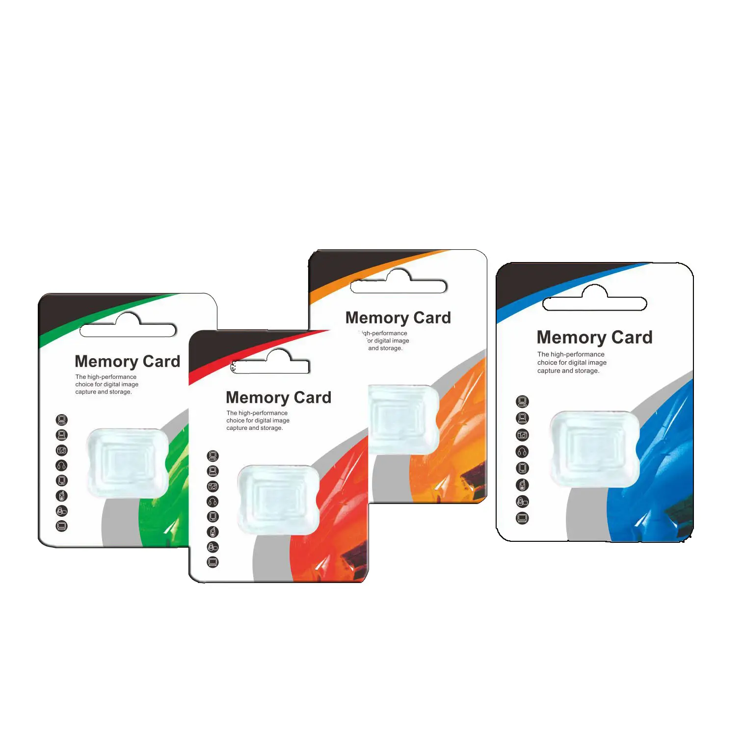 En satış 100% orijinal özel LOGO TF kart cep telefonu için toptan hafıza kartları için SD TF depolama renk kutusu ambalaj