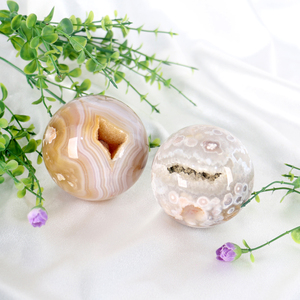 Wholesale Natural Healing Polished Raw <b>Crystal</b> <b>Ball</b> Flower Agate Sphere for Home Decoration - Product Image 2