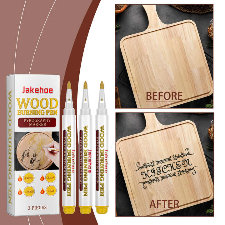 Jakehoe Woodworking Drawing Pen Scorch Pen for Wood Mark Number Wood Pyrography Burning Pen Animal Husbandry Equipment