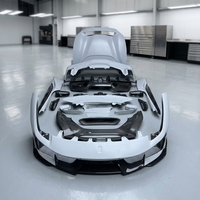 Nouveau kit carrosserie de style 488 Pista : barres avant/arrière, aileron, jupes latérales, lèvre arrière en fibre de carbone sèche, clips de montage, pour mise à niveau et adaptation