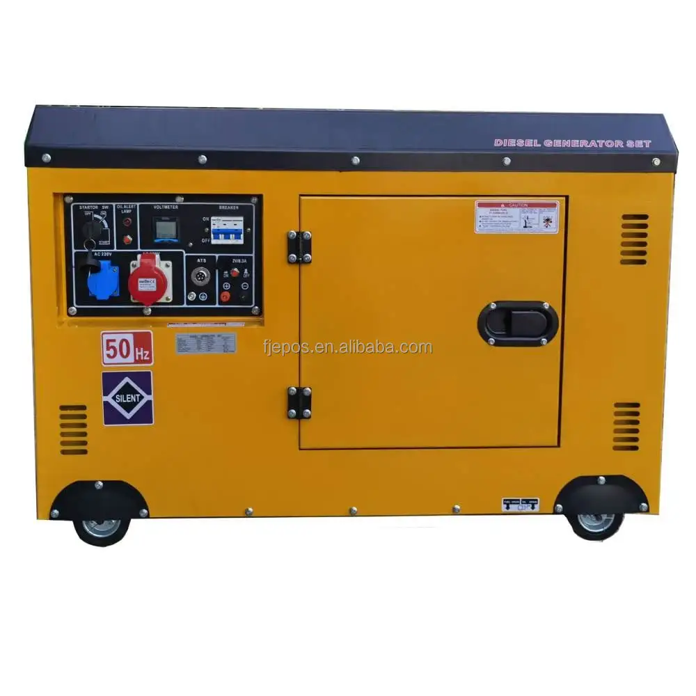 Grupo electrógeno diésel de 7 Kva, generador diésel de 6kw y 6KVA, 7kw, 7,5 kW, 7,5 Kva, generador trifásico silencioso en espera, precio