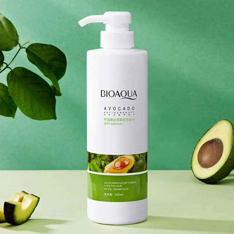 BIOAQUA shampoo biologico all'avocado setoso per riparare la pulizia idratante naturale estratto di avocado shampoo delicato