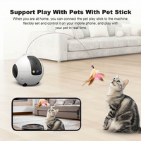 WJ-DH013 Robot Caméra IA pour Animaux de Compagnie, Jouet pour Chat, 4MP HD, Laser Interactif, Retour Automatique, Recharge 10000mAh, Audio Bidirectionnel