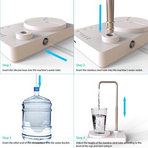 Distributeur d'eau automatique rechargeable par USB, distributeur d'eau électrique portable de bureau, pompe à eau - Product Image 3