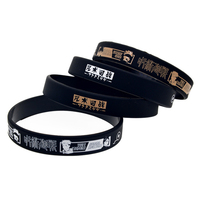 Bracelet en silicone fin personnalisé Bracelet promotionnel en caoutchouc pour les événements et la publicité en club Bracelet en silicone personnalisé