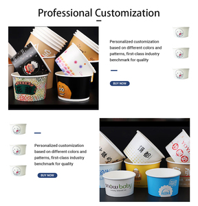 Cốc Giấy Đựng Kem In Hình 3OZ 100Ml Có Nắp Đậy Và Thìa Cốc Giấy Đựng Kem Bán Sỉ Sản Xuất Giá Bán - Product Image 5