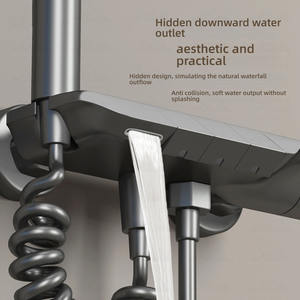 Sistema de Ducha Termostática Moderno Wayon en Gris Metálico con Rociador Bidé - Product Image 3