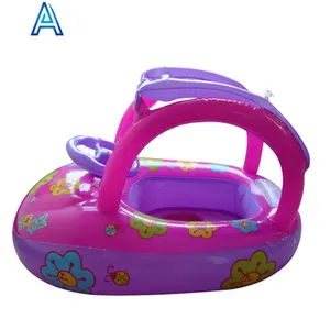 Sombrilla inflable bebé nadar flotador asiento barco inflable natación anillo para inflable barco asiento coche para niños