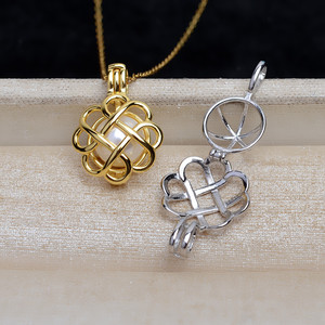 Pendentif cage d'amour en argent S925 pour femmes, perles non perforées de 8 mm à 10 mm, accessoires de bijoux DIY, composants de plateau, modèle 5082 - Product Image 4
