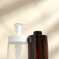 Botol Silinder Pompa Busa Dispenser Sabun Cair Kosmetik Perawatan Kulit PET Plastik OEM 500ml Logo Kustom Zhongshi Plastic