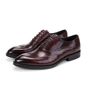 Zapatos Oxford de Cuero Genuino Color Bronceado para Hombre, con Punta en Pico, Cordones, Color Sólido, Suela de Goma, para Cualquier Ocasión, Envío Directo - Product Image 2