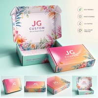 Boîte d'expédition en carton ondulé avec revêtement UV imprimé sur mesure, emballage recyclable avec insert en papier pour cosmétiques