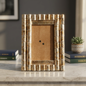 Handmade Decorative Wooden Photo <b>Frame</b> with <b>Antique</b> Metal Design Tabletop Picture <b>Frame</b> for Home Office and Living Room Decor - Product Image 4