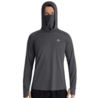 Chemise de protection solaire à manches longues pour homme, à capuche, UPF 50+, respirante, séchage rapide, pour la pêche, le surf, logo personnalisé