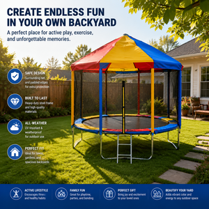 <span class=keywords><strong>Trampoline</strong></span> de jardin familial extérieur de 6 à 16 pieds, grand <span class=keywords><strong>trampoline</strong></span> rond pour enfants <span class=keywords><strong>avec</strong></span> <span class=keywords><strong>toit</strong></span> pour le divertissement des enfants - Product Image 1