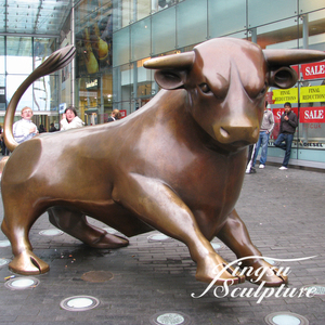 Directamente fábrica bronce wild bull con larga escultura cuerno - Product Image 5