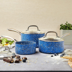 <span class=keywords><strong>Casserole</strong></span> Moderne Classique en <span class=keywords><strong>Aluminium</strong></span> avec Poignée en <span class=keywords><strong>Acier</strong></span> Inoxydable, Revêtement Antiadhésif Multicouche, Intérieur Céramique Effet Marbre, Compatible Gaz - Product Image 1