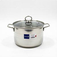 Ensemble de 10 casseroles de cuisson domestique personnalisées de haute qualité en acier inoxydable à double fond 201SUS, batterie de cuisine à induction
