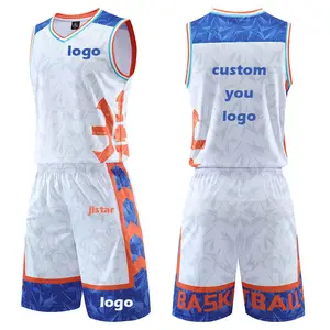 Maglia da basket arancione colore personalizzato uniforme cinese Design nero