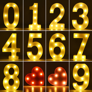 Lumières LED en forme de chiffres et de lettres 3D (26 lettres) pour fêtes, confessions, décorations, aménagement de scènes et éclairages colorés - Product Image 4