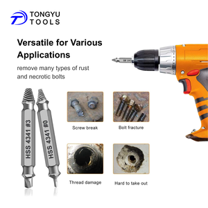 6 Stück 0 # -4 #   HSS-Schraubenausdreher-Set, doppelseitiges Schnellentfernungs-Werkzeug für beschädigte, gebrochene und abgenutzte Schrauben und Bolzen mit Etui - Product Image 5