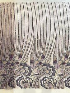 Haute Densité De Mariée Paillettes Perlées Broderie Tulle Dentelle Tissu Français <span class=keywords><strong>Blanc</strong></span> Couleur Brodé Perles Dentelle Tissu - Product Image 2