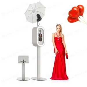 Christmas party salsa oval mirror ipad dslr photo booth shell, ipad photobooth stand kiosk, wedding selfie photo booth machine