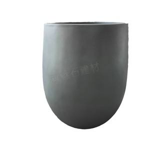 Nuevos Materiales de Construcción de Piedra Artificial, Macetas de Piedra Artificial de 600*600*500 en Gris y Negro para Espacios Interiores y Exteriores - Product Image 4