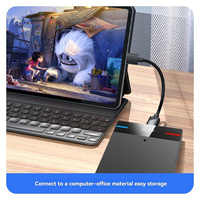 Custodia per Disco Rigido SATA da 2,5 Pollici con Interfaccia USB 3.0, Case Esterno in Plastica per SSD