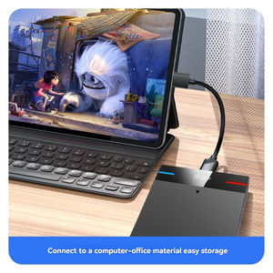 מארז כונן קשיח SATA בגודל 2.5 אינץ' עם ממשק USB3.0, מארז פלסטיק חיצוני לכונן SSD - Product Image 2