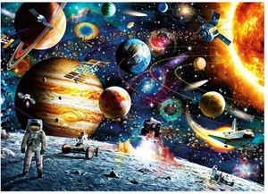 Hoạt hình đẹp Câu Đố máy bay giấy 1000 mảnh cho người lớn phong cảnh bầu trời đầy sao tăng cường trí thông minh cung cấp xuyên biên giới - Product Image 6