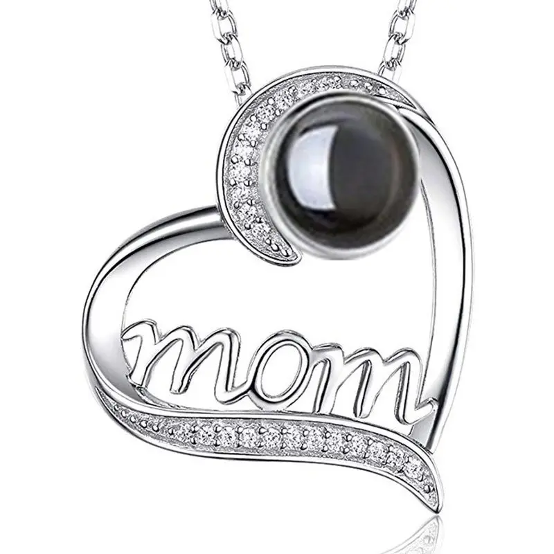 Kurdish Customized Photo Mothers Day Gift 2023 Accessories Self Love Heart Projection Fashion Jewelry Chain Necklaces For Women