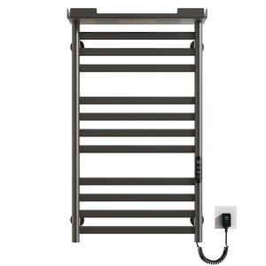 Porte-serviettes électrique intelligent chauffant pour salle de bain, barre chauffante électrique pour serviettes avec séchage à température constante, en fibre de carbone - Product Image 1