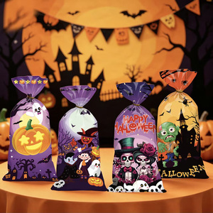 Wholesale Halloween Candy Bags 4 Designs Mixed OPP Clear Trick or Treat Gift Packaging Bags for Halloween Party Snack Biscuit - Product Image 3