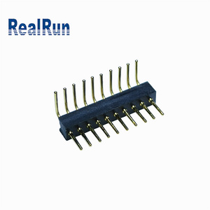 1.27mm Pitch 1 * 10pin nối vòng pin tiêu đề c3604 Vàng Flash mạ 90 Độ uốn cong tiêu đề & dây vỏ chuyển quá trình - Product Image 3