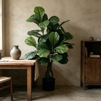 Immergrüner Künstlicher Ficus Lyrata Baum Großhandel Dekoratives Objekt für Party Hotel Garten Event Heimdekoration Hochzeitsgeschenk
