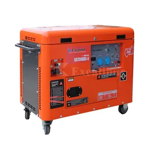 Excalibur High Quality 5 Kw 2.5 Kw Single Phase Three Phase 3000 RPM 3600 RPM Soundproof Gasoline Generator