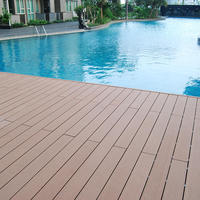 Haute qualité WPC Decking solide 25mm épaisseur pont composite extérieur