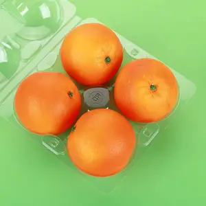 2/3/4/6 Holes Apple Peach Orange Holder Transparent Blister Packaging Boxes Grocery Item Food Grade Material