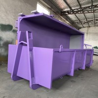 Bennes à déchets métalliques pour camions à crochet avec porte, à vendre