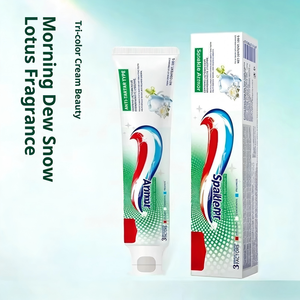<span class=keywords><strong>Dentifrice</strong></span> blanchissant tricolore pour adultes, parfum de lotus, élimine les taches dentaires, rafraîchit l'haleine, pour le commerce extérieur (transfrontalier) - Product Image 1