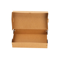 Conteneur alimentaire jetable en papier kraft avec couvercle pour hamburgers, frites, salades, service à emporter