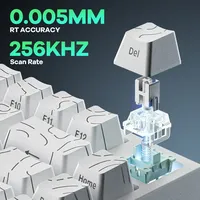 Nuevo Teclado Mecánico con Cable para Laptop Attack Shark R82HE, Plástico, para Juegos, Interruptor Magnético RT 0.005mm, Frecuencia de Sondeo de 8k, RGB, Ergonómico
