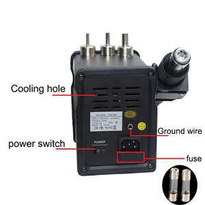 Estación de Retrabajo SMD Mejorada con Soldador Digital de Doble Pantalla y Pistola de Aire Caliente OEM, Actualización a 8586 - Product Image 4
