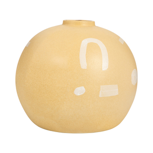 Vaso in Ceramica Rotondo con Design Boho per Arredamento Casa, Camera da Letto, Ufficio e Tavolo - Product Image 3