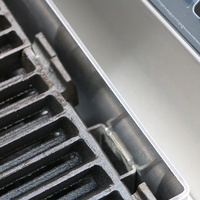 CE certification commerciale induction gaz Char De équipement de cuisine En acier Inoxydable barbecue à gaz Char Gril avec armoire
