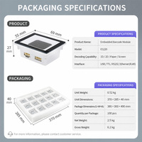 Escáner de Código de Barras Fijo YUANAIDC con Interfaz USB, CMOS, PDF417, 2D QR, para Control de Acceso y Máquinas Expendedoras de Bebidas, en Stock