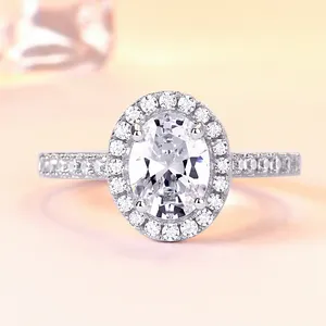 SKA donne di modo anello di fidanzamento anelli di diamante per le ragazze 925 sterling silver wedding placcatura in oro anelli di zircon dei monili