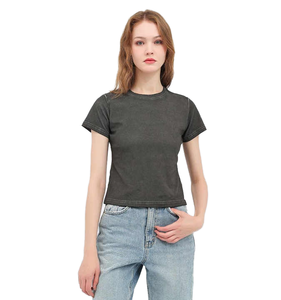 Top de Verano Formal Vintage de Alta Calidad para Mujer, Lavado, con Tejido de Punto 100% Algodón, Impresión Digital y Tela Ecológica - Product Image 1